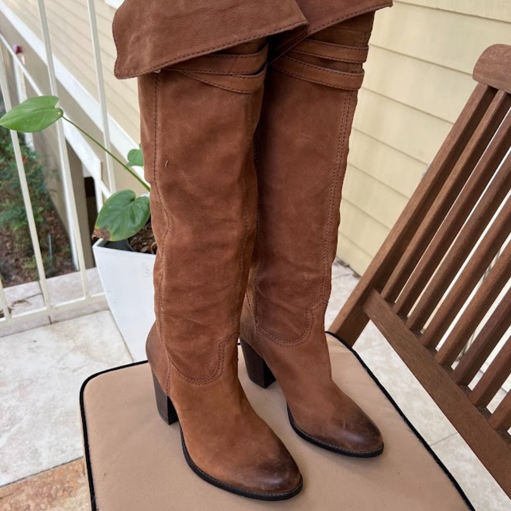 Vince Camuto Knee High Leather Riding Boots